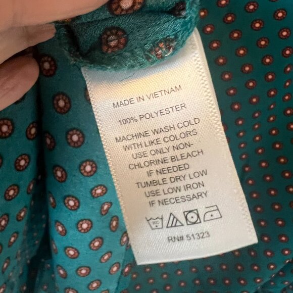 Cece | Ponderosa Pine Green Ruffle Blouse | NWT Polka Dot | XS - Picture 7 of 8